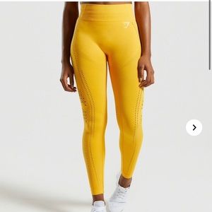 Sold out orange Flawless Knit leggings by Gymshark